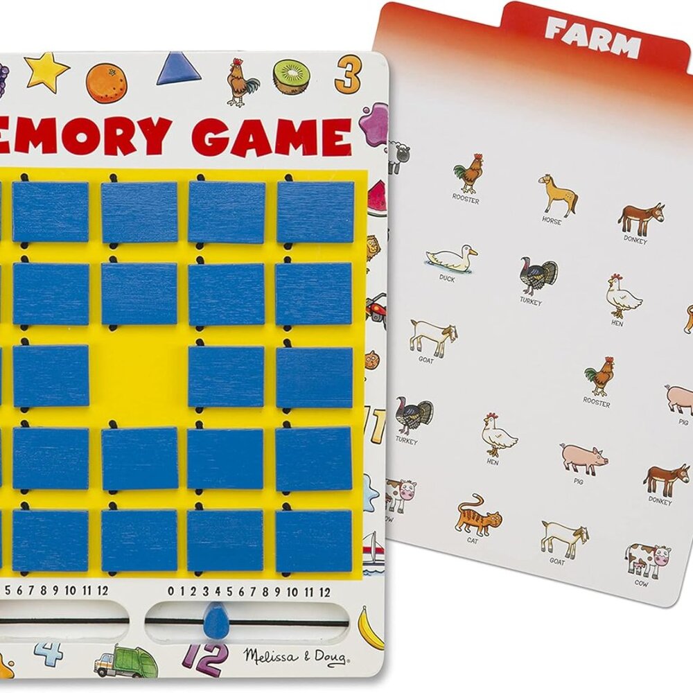 New Melissa & Doug Flip to Win Travel Memory Game - Wooden Game Board- 1 left